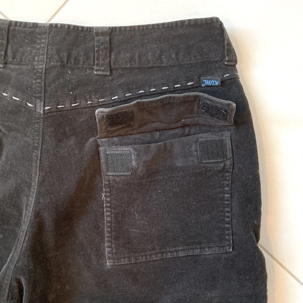 Kuhl Black Velvet Wide Leg Pants 4 - Picture 5 of 9